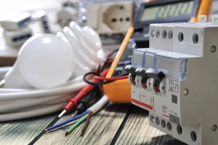 Nahaufnahme von Federn in elektrischen Bauteilen -Präzisionsfedern für die Elektrotechnik.